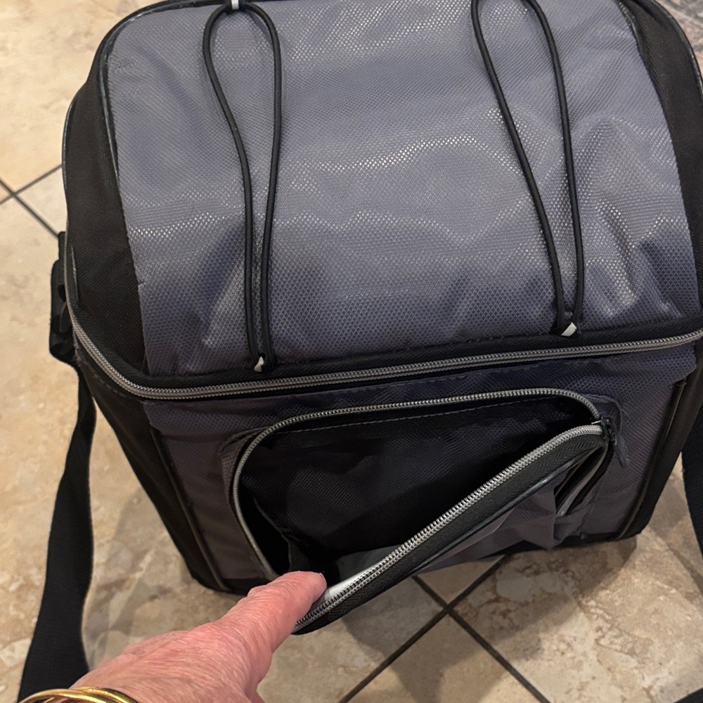 Coleman Gray and Black Soft Cooler with Shoulder Strap - Picture 3 of 11